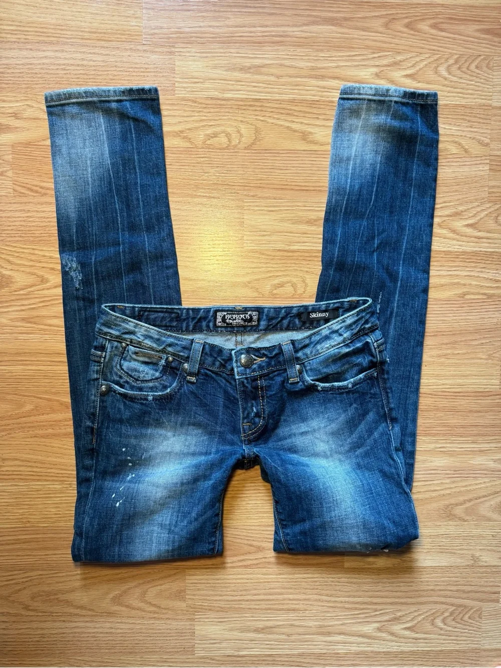 Low Rise Skinny Dark Blue Jeans